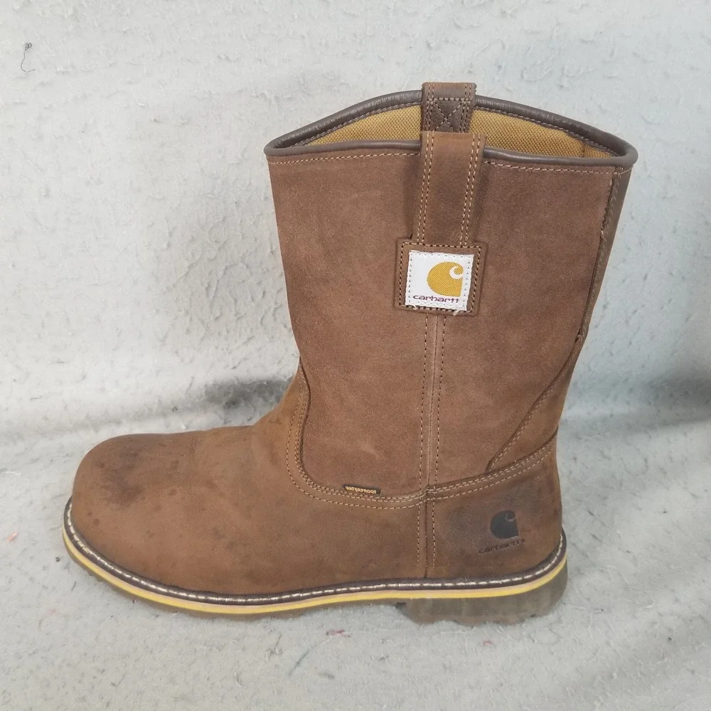 Carhartt Work Boots Mens 15 Brown CMP1453 Wellington Waterproof Safety Toe EH W